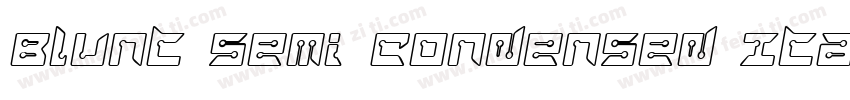 Blunt Semi Condensed Italic字体转换